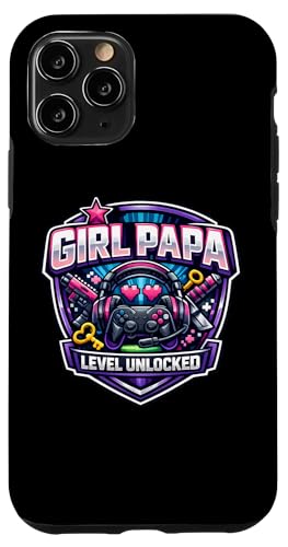 Girl Papa Level Unlock New Father Dad Daughter �Q�[�}�[�Q�[�� �X�}�z�P�[�X iPhone 11 Pro �p