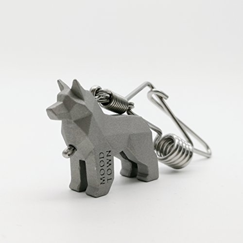 Moodtown Handcrafted Stainless Steel Dog Keychain Gift For Men And Women- Husky Puppy Car Keyring Car Rear View Mirror Hanging Accessory #TOP2