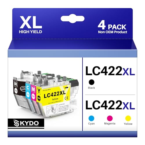 Skydo LC422XL Cartucho de Tinta Compatible para Brother LC 422XL LC 422 LC422VAL para Brother MFC J5340DW MFC J5740DW MFC J6940DW MFC J6540DW MFC J5340DW MFC J5740DW MFC J6540DWE (4 Pack)