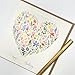 Old English Co. Wonderful Mom Birthday Card - Floral Heart Painting Gold Foil - Cute Women's Flower Card | Blank Inside Envelope