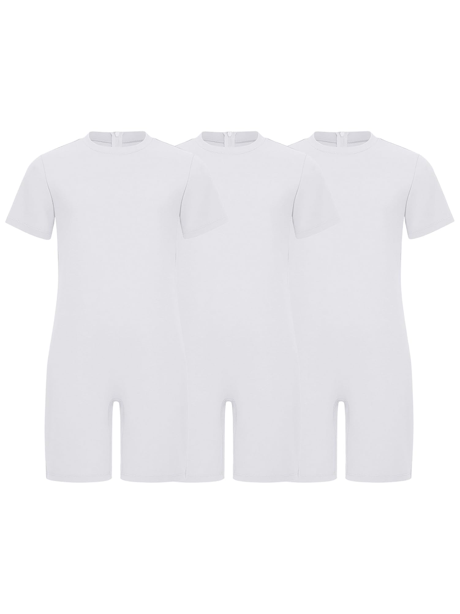 CHICTRY 3 Pezzi Body in Cotone a Manica Corta Ragazzo Pagliaccetto con Bottoni e Zip Tutina per Bambini con Esigenze Speciali Pigiama Sanitario Intero Estivo