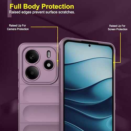 Image of Zapcase Back Case Cover for Mi Redmi Note 14 5G | Compatible for Mi Redmi Note 14 5G Back Cover | Liquid Silicon Magic Case with Camera Protection | Lavender