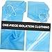 Unomor Security Protective Suit Non-woven Hood Elastic Cuffs for Dust and Chemical for Industrial Use and Home Projects Fits Height