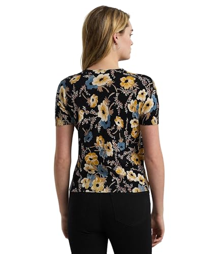 Lauren Ralph Lauren Women's Floral Cotton-Blend Short-Sleeve Sweater2