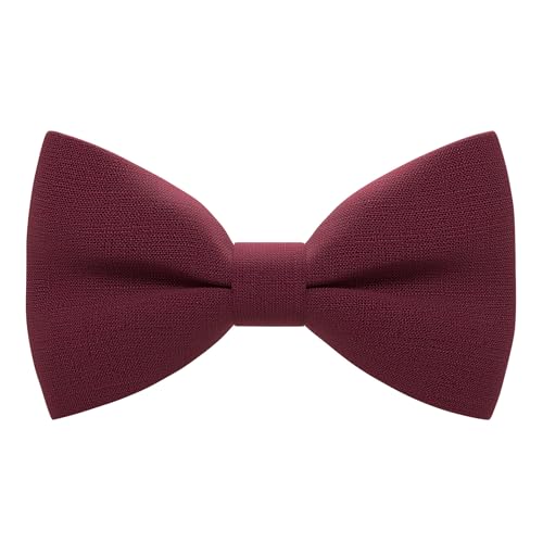 Bow Tie House Linen Men's Classic Pre-Tied Bow Tie Formal Solid Tuxedo