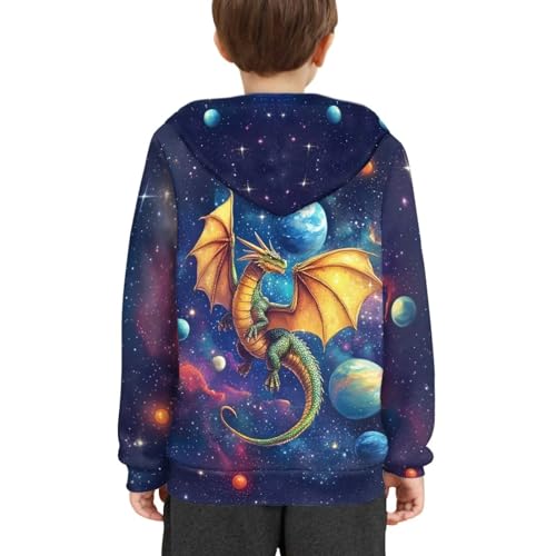 Image of WELLFLYHOM Boys Hooded Sweatshirts Hoodie Pullover Cool Graphic Crewneck Blouses Size 6-16