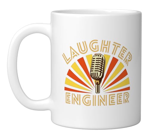 Funny Stand Up Comedy Art For Men Women Kids Comedian Lovers Ceramic Mug, White