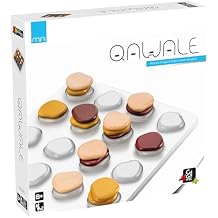 GIGAMIC Qawale Mini | Mensa Select | Travel-Friendly Wooden Abstract Strategy Board Game for Kids and Adults | Compact Stone Stacking Game | Learn in only 1 Minute | Ages 8+ | 2 Players | 15 Min