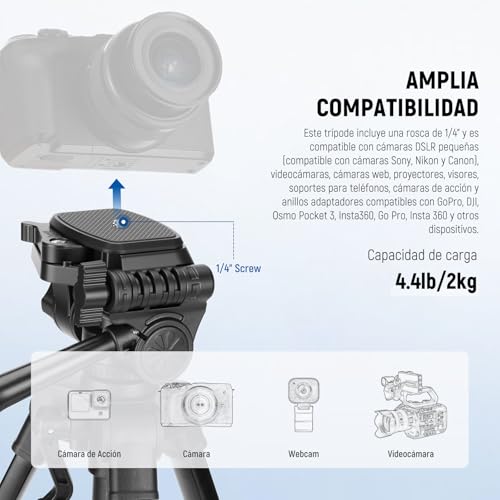 Trípode de mesa NEWER compacto portátil para camcorder y transmisiones online 5