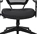Space Seating 57 Series Professional Dark Air Grid Back Manager's Adjustable Office Chair with Built-in Lumbar Support and Padded Seat, Black Bonded Leather