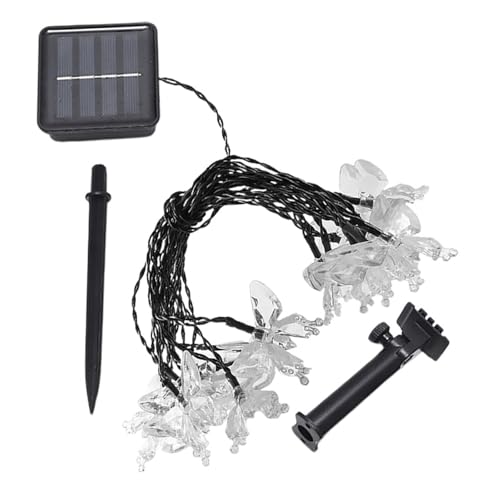 Sewroro Guirnalda de Luces Solares para Jardín de 5 Metros 20 Luces LED con Diseño de Insecto de Colores Impermeables Decoración Exterior para Patio Césped y Terraza para Exteriores