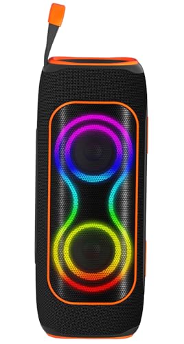 Musibaby 80W Bluetooth Speaker, Loud Portable Speaker with Deep Bass, Waterproof Outdoor Speaker with RGB Lights for Camping, Beach & Party, 24H Playtime, BT5.3, Dual Pairing