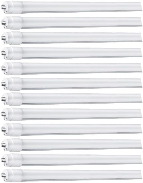T8 8FT LED Tube Light, 8 Foot T8 LED Tube Light Single Pin FA8 Base, Ballast Bypass 50W 6750LM, 6500K Cool White, Frosted Cover (Replace 150W LED Flourescent Bulbs) Dual - Ended Power AC100-277V 4PACK
