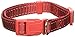 Weebo Pets Adjustable Nylon Dog Collar with Hi-Visibility Reflective Thread (Red, Small)