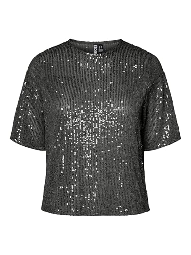 T-Shirt à col Rond PIECES Pcjack pour Femme en Coton Basique Confortable