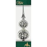 max. Durchmesser: ca. 7,0 cm CRISTALICA Baumspitze Schneeflocke Silber 33cm