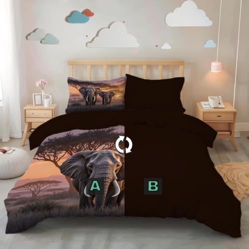 Housse de couette 200x200cm infroissable pour lit double facile à laver - 5