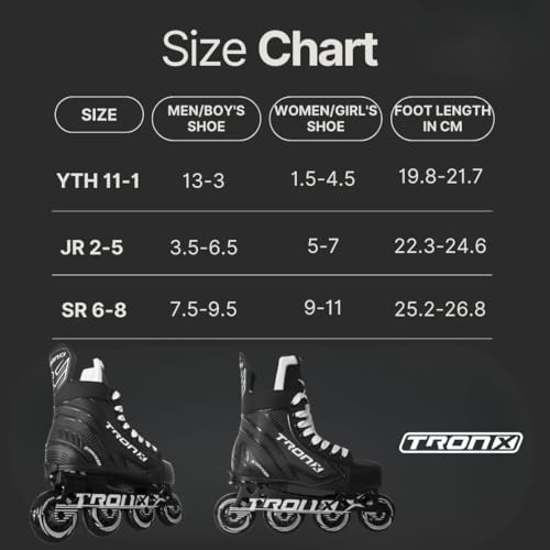 TronX Stryker Adjustable Hockey Skates