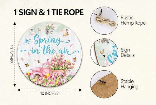 Spring-In-The-Air-Wooden-Sign-For-Front-Door-Flowers-Welcome-Home-Decor-Sign-Butterflies-Outdoor-Hanging-Signs-For-Housewarming-Gifts-Rustic-Decor-For-Farmhouse-Front-Porch-Outside-Garden-Yard-11 Spring In The Air Wooden Sign For Front Door Flowers Welcome Home Decor Sign Butterflies Outdoor Hanging Signs For Housewarming Gifts Rustic Decor For Farmhouse Front Porch Outside Garden Yard 11