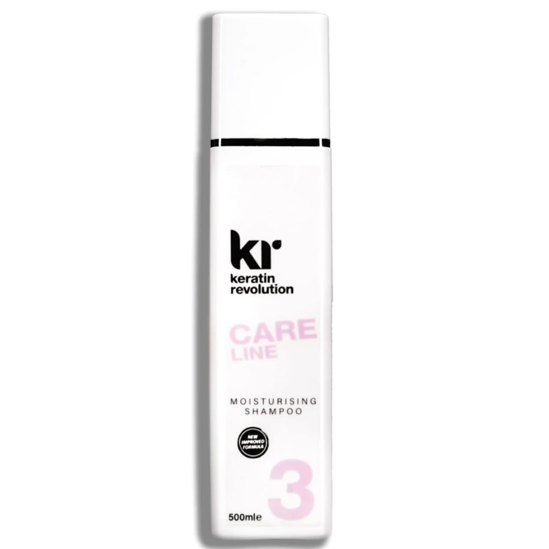 Keratin Revolution CARE moisture Shampoo 500ml, Smoothing, Hydrating, & Frizz Control for Silky Shiny Hair
