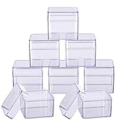 BENECREAT 10 Pack Square High Transparency Plastic Bead Storage Containers Box Drawer Organizers ...