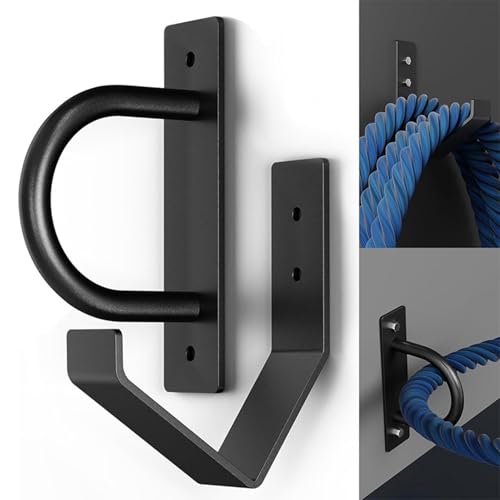 Soporte de pared para cuerda de batalla en acero de 10.63x8.27x2.76 in 7