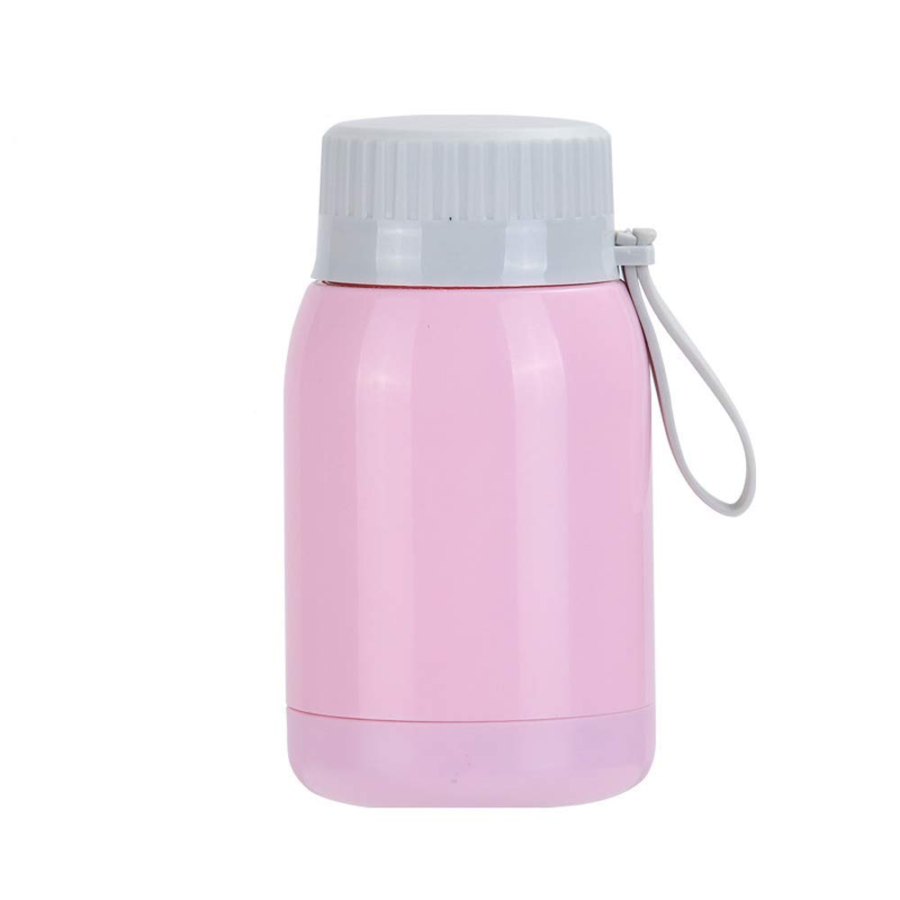 Botella de agua portátil de boca ancha Yixin rosa, apta para bebidas