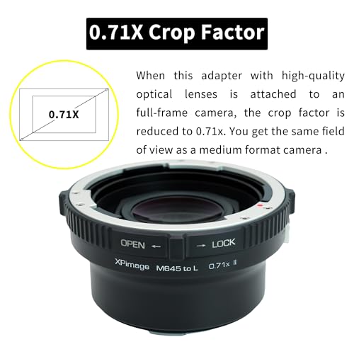 Ficha técnica XPIMAGE Adaptador reductor focal óptico M645 a L 0.71X compatible con lente Mamiya Phase Schneider 645 a cámara Leica SL Panasonic S5 Sigma fp L L-Mount - Fernando Cortés Ficha técnica XPIMAGE Adaptador reductor focal óptico M645 a L 0.71X compatible con lente Mamiya Phase Schneider 645 a cámara Leica SL Panasonic S5 Sigma fp L L-Mount - Fernando Cortés