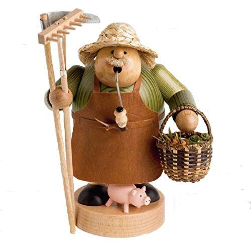 KWO Farmer Smoking Man Figurine, Multi-Colour, 21 cm, Pack of 2