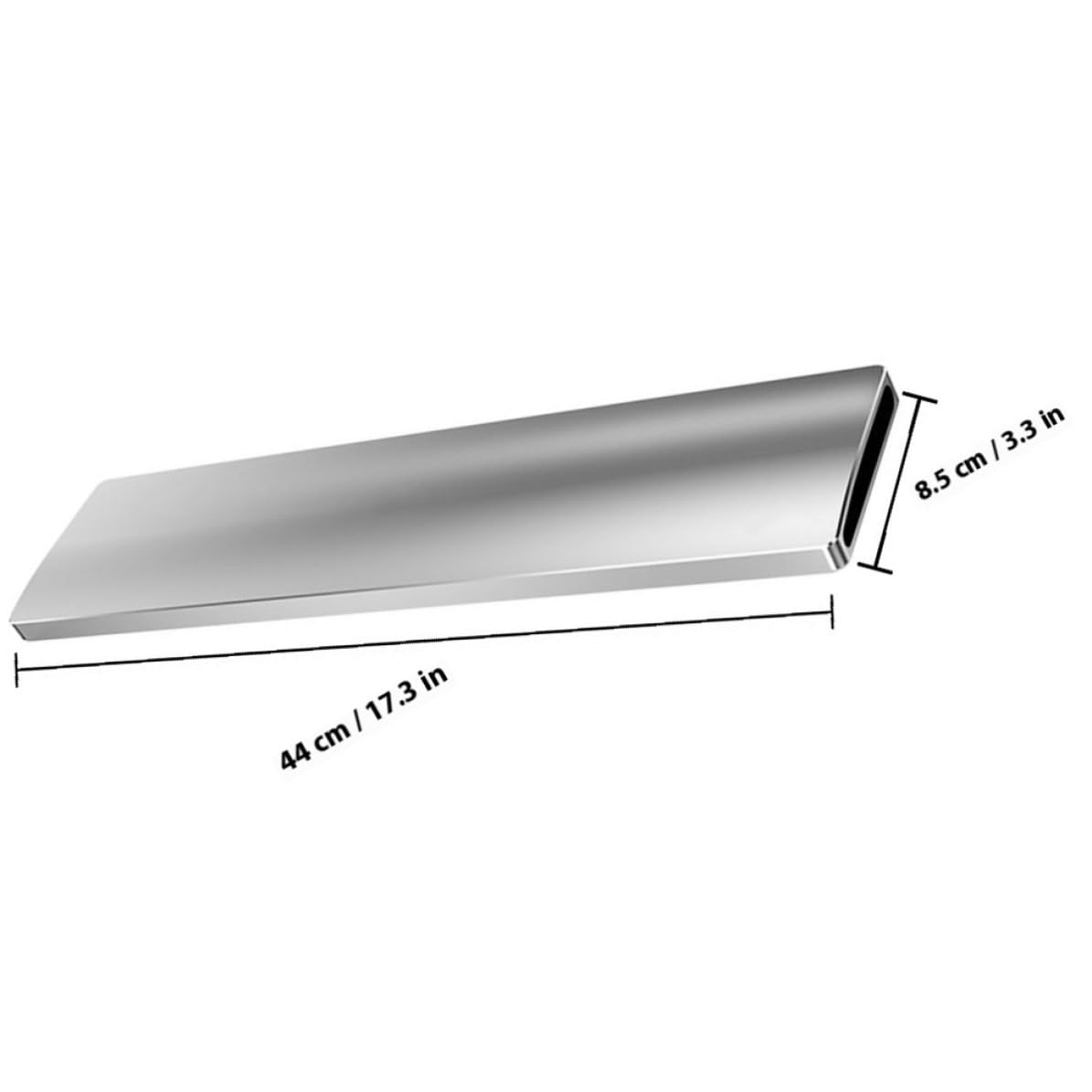 Ergonomische Handgelenkauflage für Tastatur aus Aluminiumlegierung, Silber