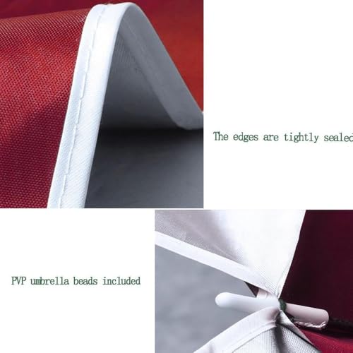 Tela para sombrilla roja e impermeable con recambio para 8 o 10 varillas 5
