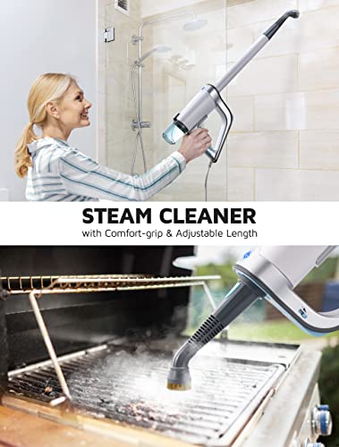 Handheld Steam Mop Cleaner, Khelfer 15S Fast Heating Steam Mop With Detachable Tank, 0-Max Adjust Steam Cleaner With 4 Attachments For Hardwood Floors/ Tile Grout/House Furniture/Kitchen/Bathroom #TOP4