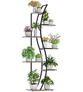JUSTOGO 7-stöckiger Pflanzenständer Mit Wachstumslicht - 119 Cm Eckregal Für Zimmerpflanzen