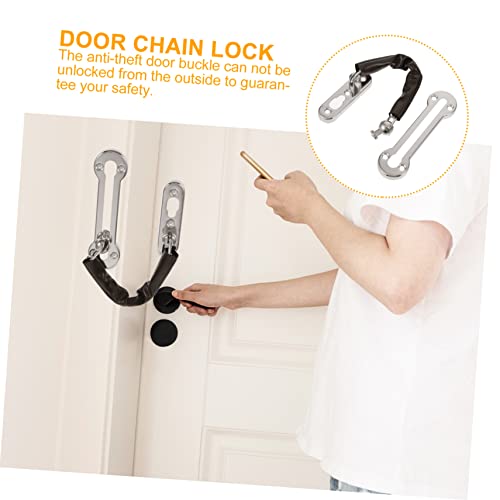 Cadena de puerta de seguridad de acero inoxidable resistente para accesos de hogar 5