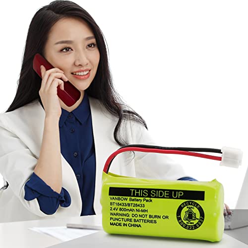 VANBOW BT18433/BT28433 2.4V 800mAh Ni-MH Cordless Phone Battery, Also Compatible with AT&T BT184342/BT284342 BT8300 BT1011 BT1018 BT1022 BT1031 2SN-AAA55H-S-J1 CS6120 CS6209 CL80109 EL52419 (Pack 4) by VANBOW - Image 7