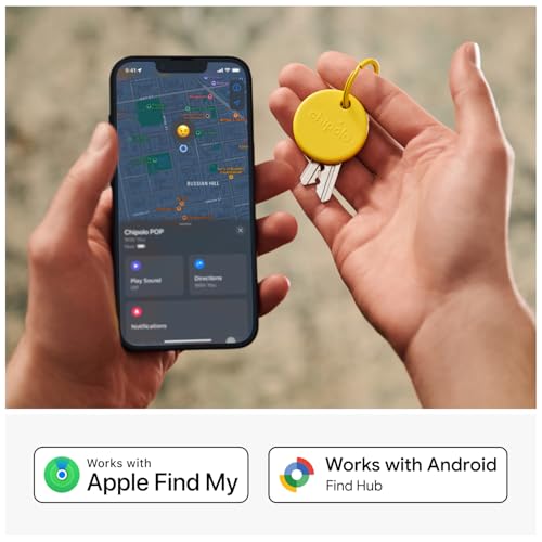 Tracker Tag anti-oubli Chipolo POP jaune avec alerte smartphone