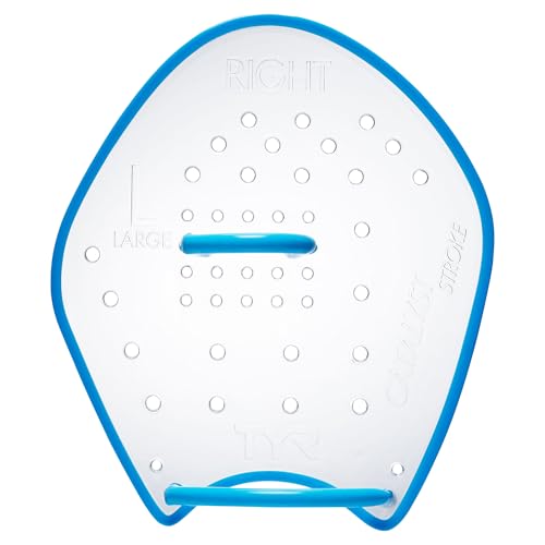 Image of TYR Catalyst Stroke Swim Paddles - Competitive Swimming Technique Equipment | Natural Palm Fitting | Durable K-Resin Construction | Stroke Technique & Power Building | Gridded Multi-Angle Silicone Straps