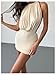 SweatyRocks Women's Backless Halter Cocktail Dress Sleeveless Ruched Bodycon Mini Dress Party Clubwear Apricot Medium