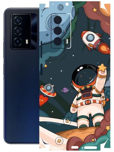 Image of AtOdds - Full Body Back Screen Guard Protector Film - Lamination Wrap Skin Sticker Compatible with IQOO Z5 | Scratchproof Matte Finish (Space)