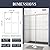 VISRACK Double Sliding Shower Door 44-48x70 Inch, Framed Bathroom Glass Door with 1/4" Thick Tempered Glass & 304 Stainless Steel Hardware, Waterproof for Bathtub or Shower Enclosure