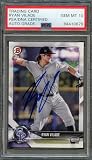 2018 Bowman #BP92 Ryan Vilade Signed Card PSA Slabbed Auto Grade 10 Rockies - Baseball Slabbed Autographed Cards