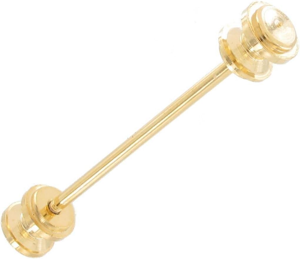 Gold Tone Mens Collar Pin Classic Retro Design Dumbbell 1 3/4" Fashion Details for Ties Trendy Accessories Stylish Additions