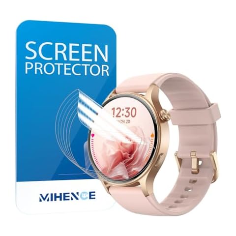 MIHENCE Screen Protector for AR-01 / GTX18 Smart Watch, TPU HD Protective Film Compatible for Fitpolo 1.3" Smartwatch/Compatible for aeac 1.32'' Smart Watch (6 PCS) Cover