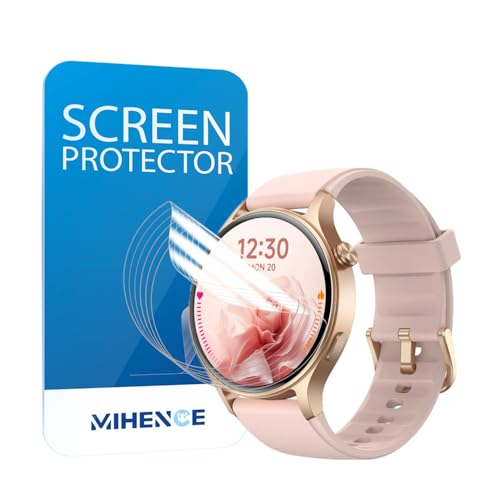 MIHENCE Schutzfolie Kompatibel für Fitpolo AR-01 / aeac AR01 Smartwatch, TPU HD Displayschutzfolie für AR-01 / AR01 1.32'' Smartwatch [ 6 Stück ]