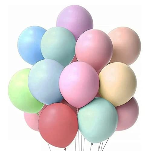 QILZO® 100 unidades Globos de látex Colores Pastel Biodegradable Fabricado en España, Globos para Fiestas, Bodas, Reuniones, Cumpleaños, Bautizos, Photocall, Decoración