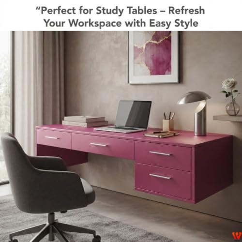 Image of WISDOM Pink Metallic Peel and Stick Wallpaper Self Adhesive Decorative Waterproof, Easy to Clean & Removable Vinyl Sticker for Kitchen Cabinets, Furniture, Wardrobe & Home Decor (20X96 in)