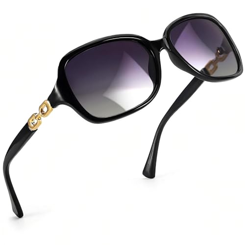 Image of SIPHEW Women's Polarized Sunglasses w UV400 Protection,Classic Sun Glasses | Vintage Sunnies,Wraparound Shade,Lightweight & Comfortable,Big Sunnies eyewear,Driving,Outdoors