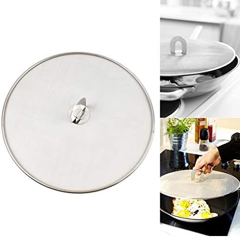AUTUUCKEE Mesh Splatter Screen Grease Splash Guard Stainless Steel Shield Guard Oil Frying Pan Cover Protector Pot Lid Cover 29cm