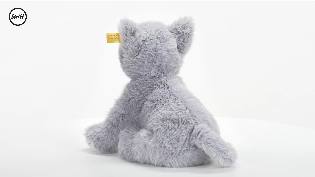 Amazon.com: Steiff Cassie Cat Plush Stuffed Animal Toy Friend, Ice