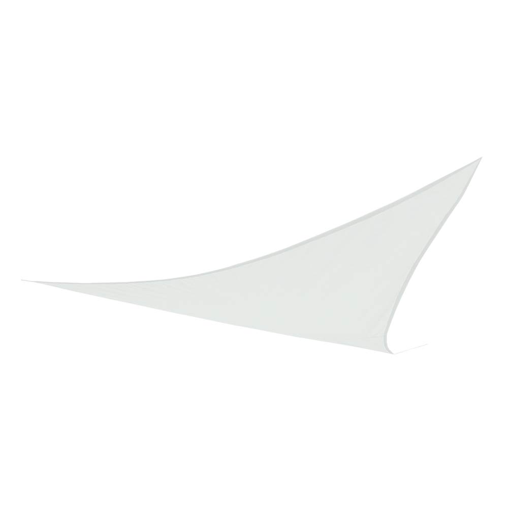 AKTIVE Voile d'Ombrage Triangulaire Blanc 360 X 360 X 360 cm pour Jardin ou Terrasse, Protection UV50, Polyester 160 g, M², 3 Cordes de Fixation Incluses, Durable et Facile à Installer (61022)